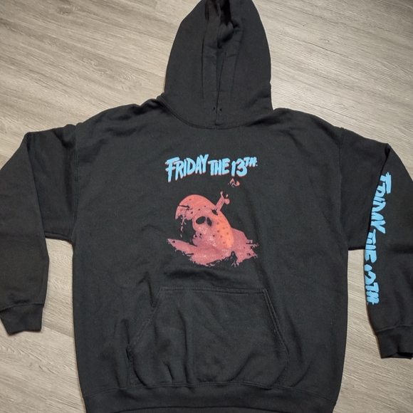 Hot Topic Other - HOT TOPIC FRIDAY THE 13TH BIG PRINT HOODIE SWEATSHIRT MENS UNISEX SIZE L LARGE